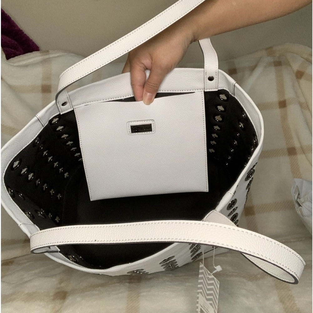 Deuc Lux white tote grommet bag NWT - Picture 5 of 10